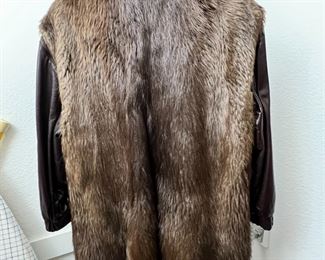 Vintage Nina Ricci Fur/Leather CoatBurtrum Furs of Battle Creek	Med	
