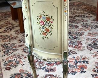 Vintage Italian Venetian Style Hand Painted Floral Marble Top Chest #2	30 x 24.5 x 13.25in	HxWxD
