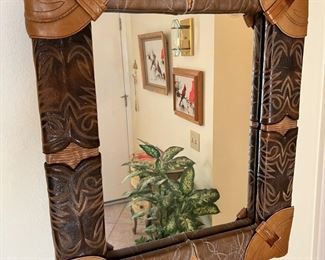 Leather Boot Framed Mirror	25 x 20.5in	


