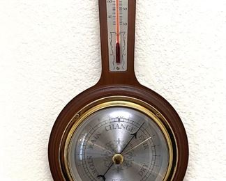 Vintage Taylor Banjo Barometer Weather Station Thermometer 	21.5 x 7.5in	
