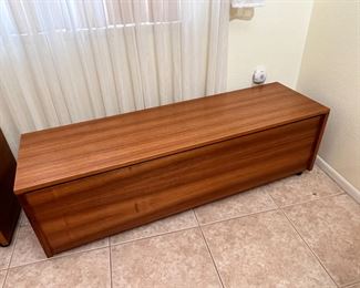 1980s Danish Teak Blanket Chest #1	18.25 x 59 x 17in	HxWxD
