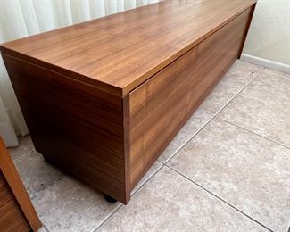 1980s Danish Teak Blanket Chest #1	18.25 x 59 x 17in	HxWxD
