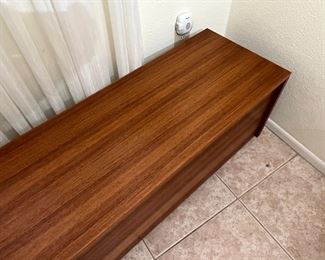 1980s Danish Teak Blanket Chest #1	18.25 x 59 x 17in	HxWxD
