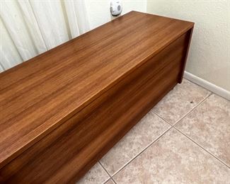1980s Danish Teak Blanket Chest #1	18.25 x 59 x 17in	HxWxD
