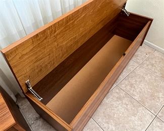 1980s Danish Teak Blanket Chest #1	18.25 x 59 x 17in	HxWxD
