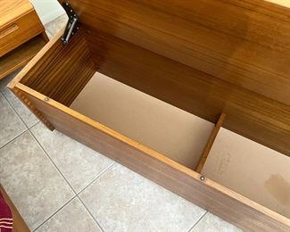 1980s Danish Teak Blanket Chest #2	18.25 x 59 x 17in	HxWxD
