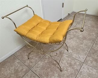 Vintage Gold Vanity Seat Chair	23 x 26.5 x 15in	
