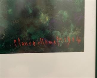 Claude Monet Waterlilies  Denver Art Museum Framed Poster	Frame: 50 x 42in	
