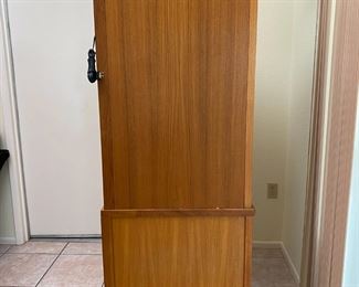 Vintage Danish Modern Teak Corner Cabinet Denmark 	71 x 25 x 25in	
