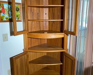 Vintage Danish Modern Teak Corner Cabinet Denmark 	71 x 25 x 25in	
