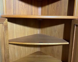 Vintage Danish Modern Teak Corner Cabinet Denmark 	71 x 25 x 25in	
