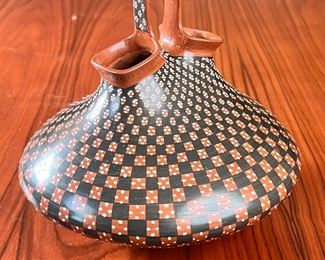 Elsa Ledezma & Jorge Ponce Wedding Vase Pot Mata Ortiz Native American Pottery 	6.5 x 7 in diameter	
