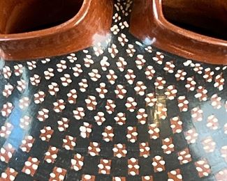 Elsa Ledezma & Jorge Ponce Wedding Vase Pot Mata Ortiz Native American Pottery 	6.5 x 7 in diameter	
