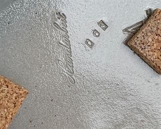 Vintage German Salt Glaze Jug Cobalt Pottery	10in H	
