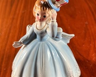 Patriotic Belle 1960s Josef Original Ceramic Figurine 4th of July	4.5in	
