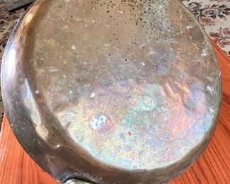 Antique Copper Tinned Pan	11 x 6.5 x 2.5in	HxWxD
