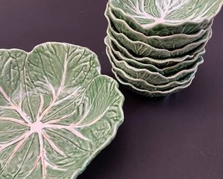 9pc Bordallo Pinheiro Cabbage Bowls 	9pc	
