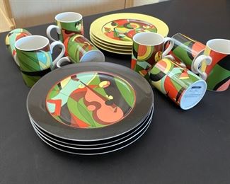 16pc Sasaki Aerobleu Paris Dinnerware set	16pc	

