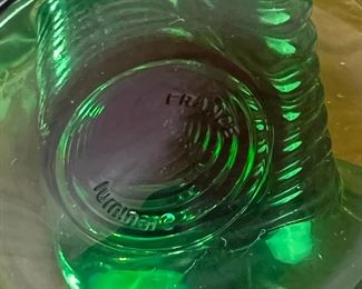 6pc Luminarc Green Beehive Stem French Rhine Wine Glass Set&nbsp; Six pieces	
