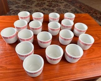 18pc Cames Red Gate Chinese Style Tea Cup 18 pieces	
