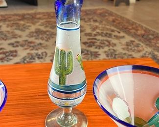 3pc Mexican Southwest Hand Painted Martini Set	Three pieces	
