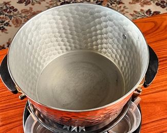 Vintage Hammered Copper Punch Bowl & Cup Set 	7pc	
