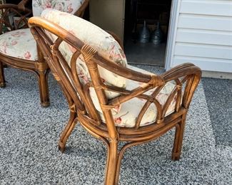 4pc Rattan Bentwood Chairs 35.5 x 30  x 28in	HxWxD
