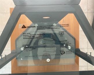 Metal & Glass Media Stand Component Tower Audio Rack 30 x 29.5 x 16.	HxWxD
