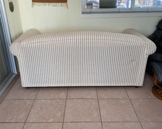 Traditional Striped Sleeper Sofa Couch loveseat 	77 inches long	

