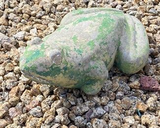 Vintage Concrete Patio Frog	15 inches long	
