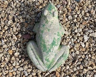 Vintage Concrete Patio Frog	15 inches long	
