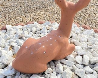 Vintage Concrete Patio Deer	16 inches	
