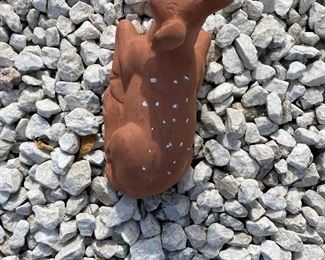 Vintage Concrete Patio Deer	16 inches	
