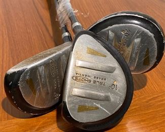 True Shots Brass Inertia Woods 3 piece Golf Clubs		
