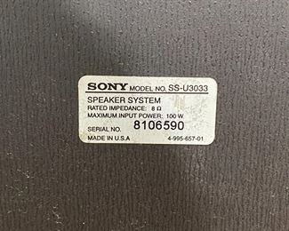 Sony SS-U3033 Bookshelf speakers	13x9x8.5in	HxWxD

