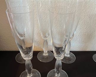 5pc Mikasa Royal Manor Fluted Champagne Glasses	9.25 inches high.	

