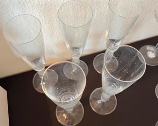 5pc Mikasa Royal Manor Fluted Champagne Glasses	9.25 inches high.	
