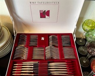 60pc WMF Tafelbesteck Paris Silverware Silver Plated Flatware Set 	Box: 5 x 17.75 x 14in	HxWxD
