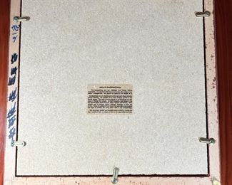 Navajo Sand Painting Bear kokopelli Native American	Frame: 14 x 13in	
