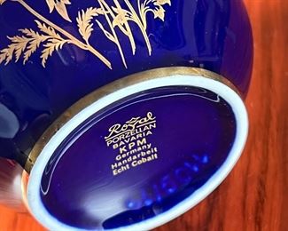 Royal Bavarian KPM Blue Vase	5.5 inches high.	
