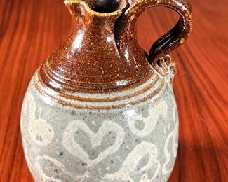 Signed Studio Potter Stoneware Cruet	5 inches high	
