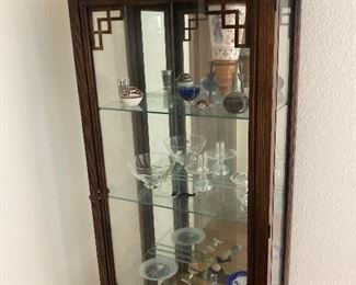 Display oak cabinet-lighted-Chinese style
