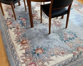 large Chinese knotted wool carper