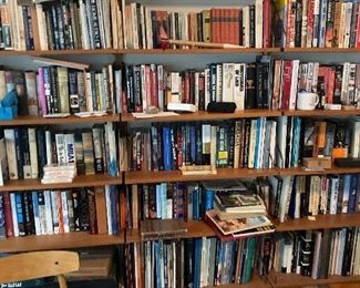 lots of good books-in every room-space, NASA, Judaica more