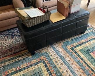 fab area rugs-nice footrest for storage
