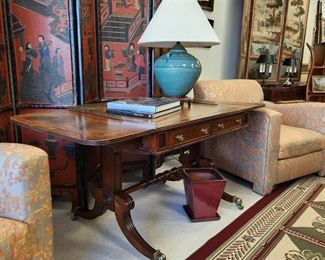 Antique English mahogany sofa table