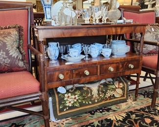 Antique English mahogany server