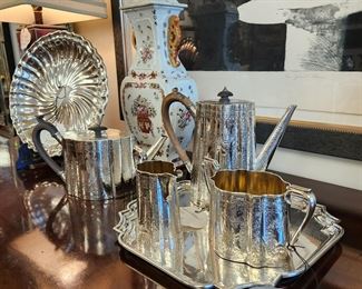Antique English sterling silver teaset