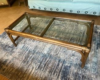 Bamboo/glass coffee table