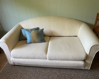 Small upholstered loveseat